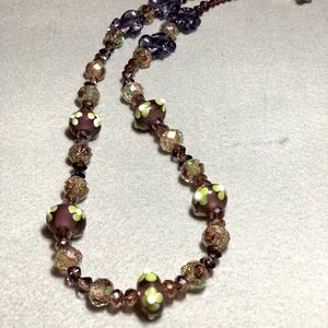 Handmade Purple Floral Jewelry Set